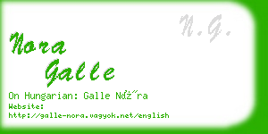 nora galle business card